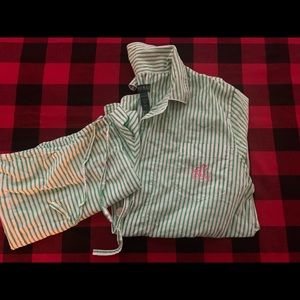 Ralph Lauren PJ set shorts and button down